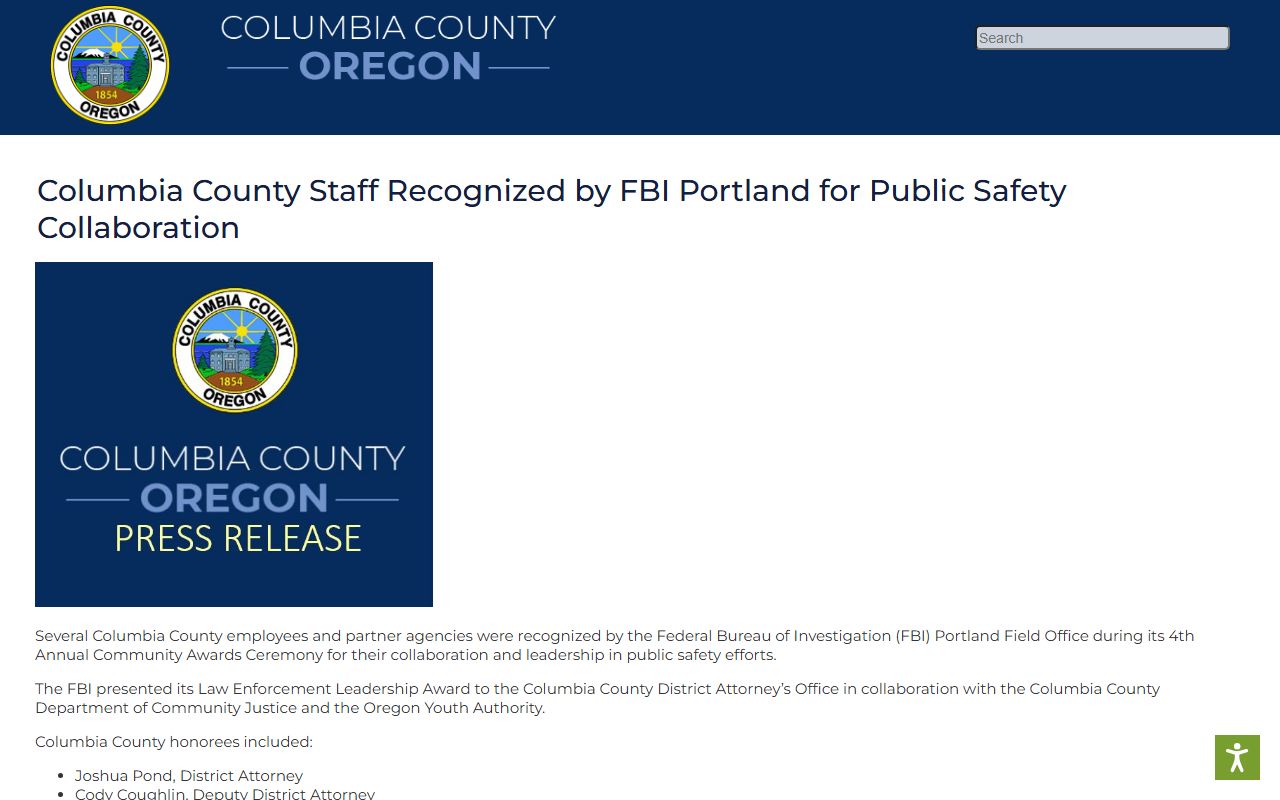 Columbia County arrest records public safety collaboration news