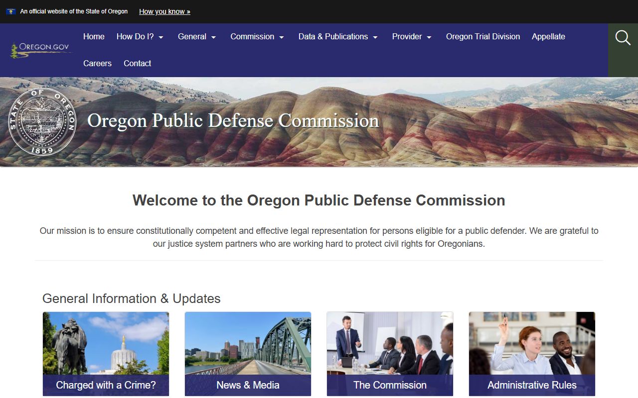 Columbia County criminal court records Oregon Public Defense Commission page